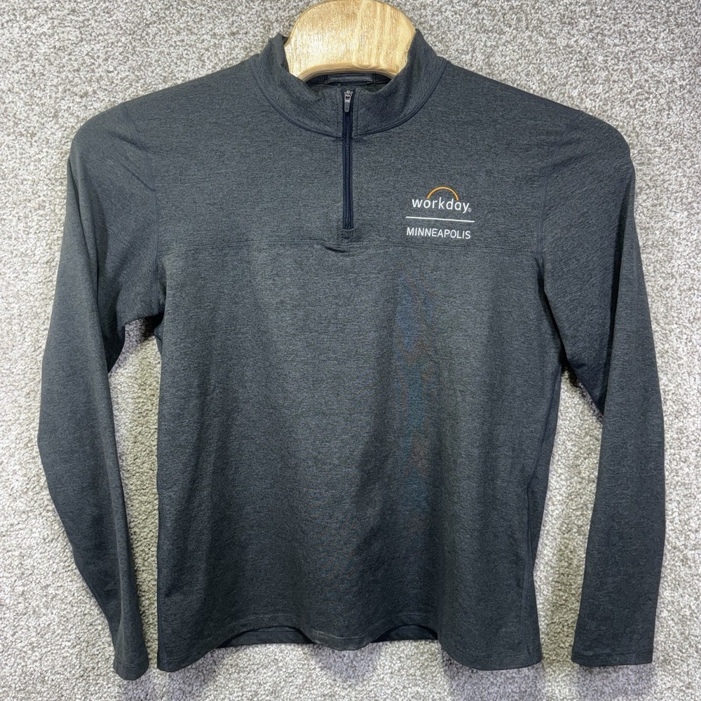 Marine Layer Weekend Sport Mens Medium Gray 1/4 Zip Pullover Workday Minneapolis